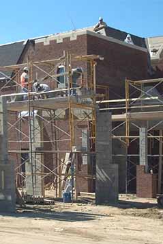 Photo of construction at First Presbyterian Church in Smithfield, North Carolina.
